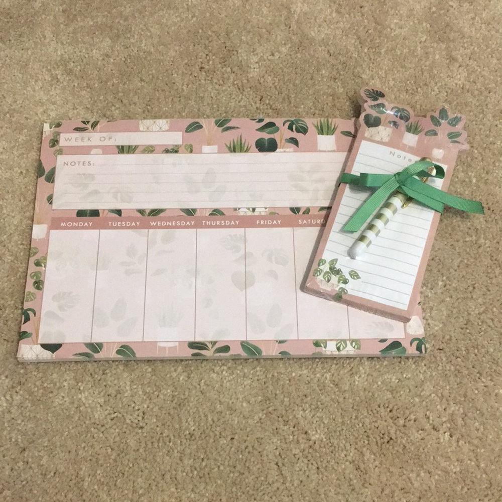 Weekly Planner and Notepad Set